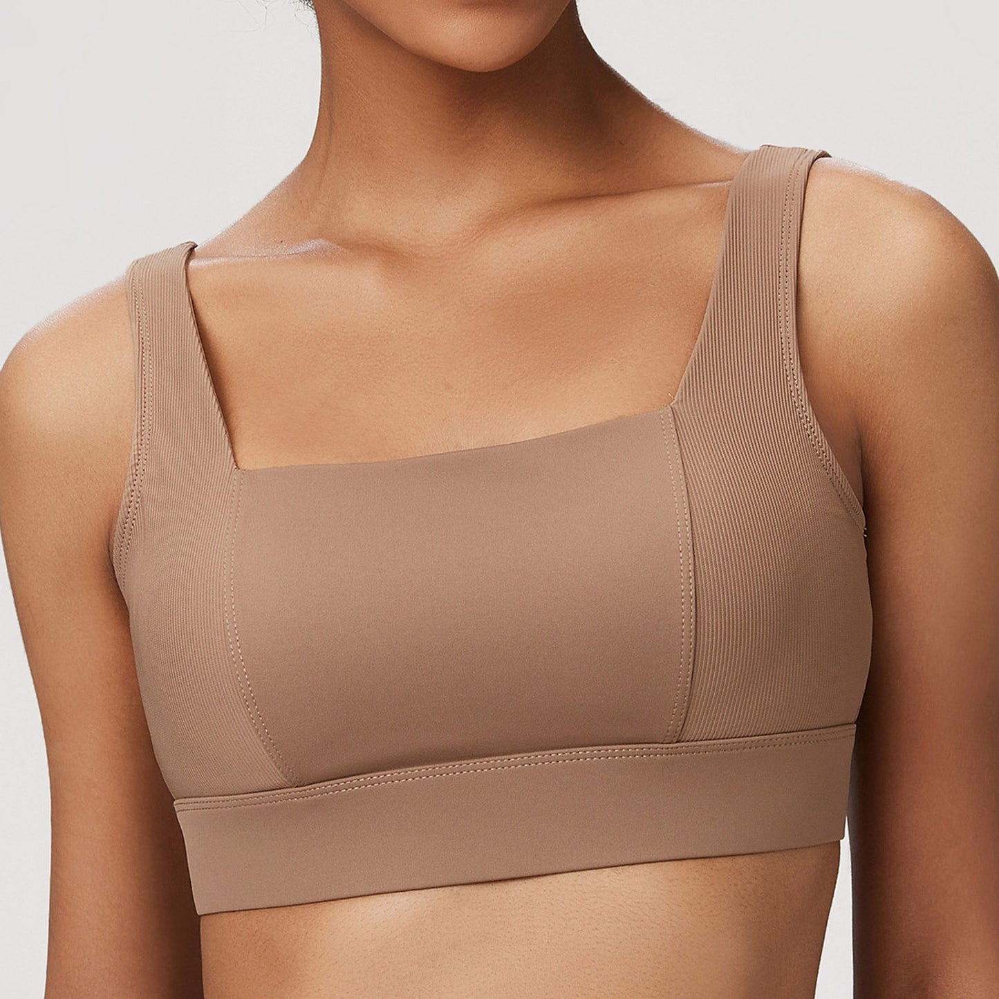 Shockproof Sports Bra, Wide Strap Yoga Bra