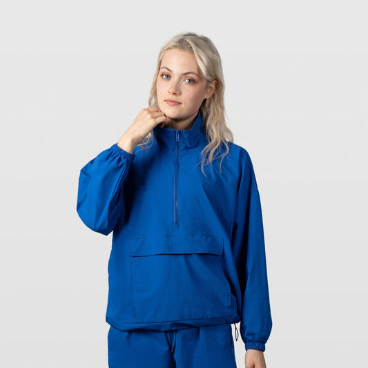 Windbreaker Crinkle 1/2 zip mock top
