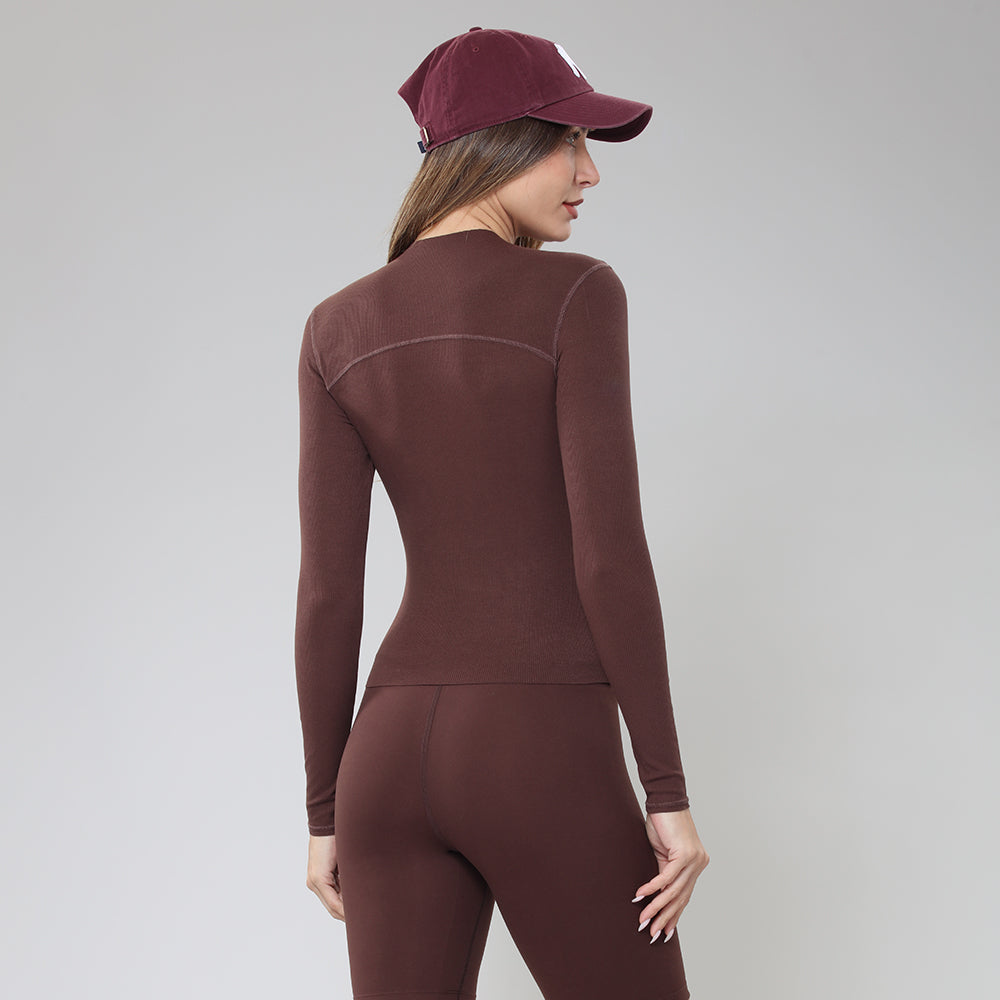 BodyGo LA Long Sleeve Ribbed Top