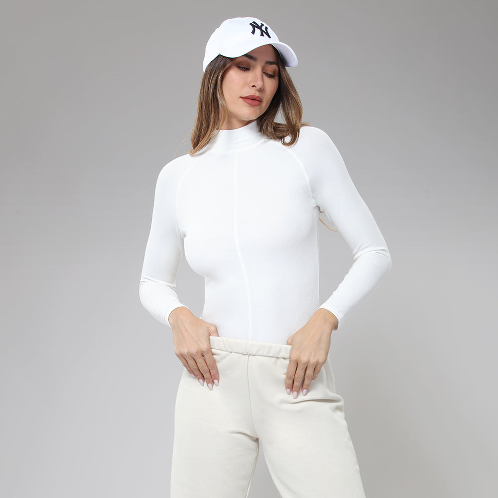 BodyGo LA Long Sleeve Mock Neck Crop Top