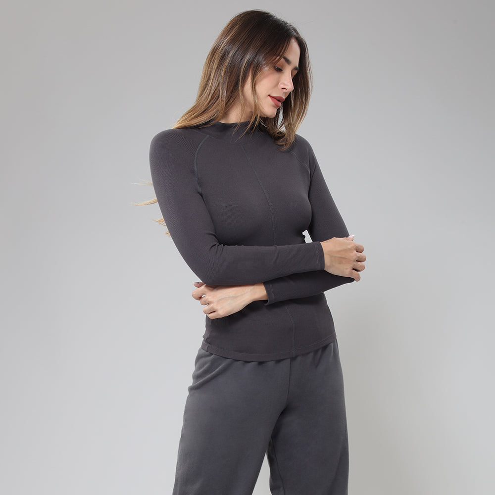 BodyGo LA Long Sleeve Ribbed Top