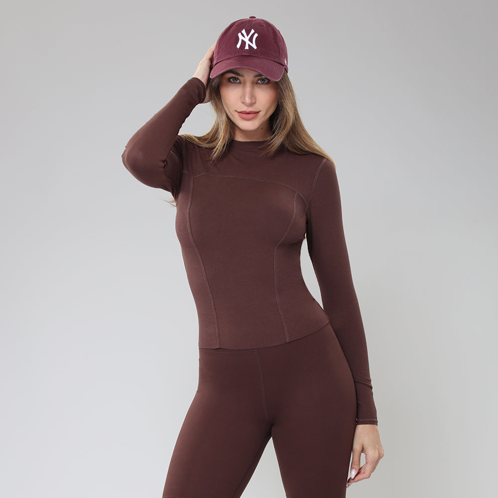 BodyGo LA Long Sleeve Ribbed Top