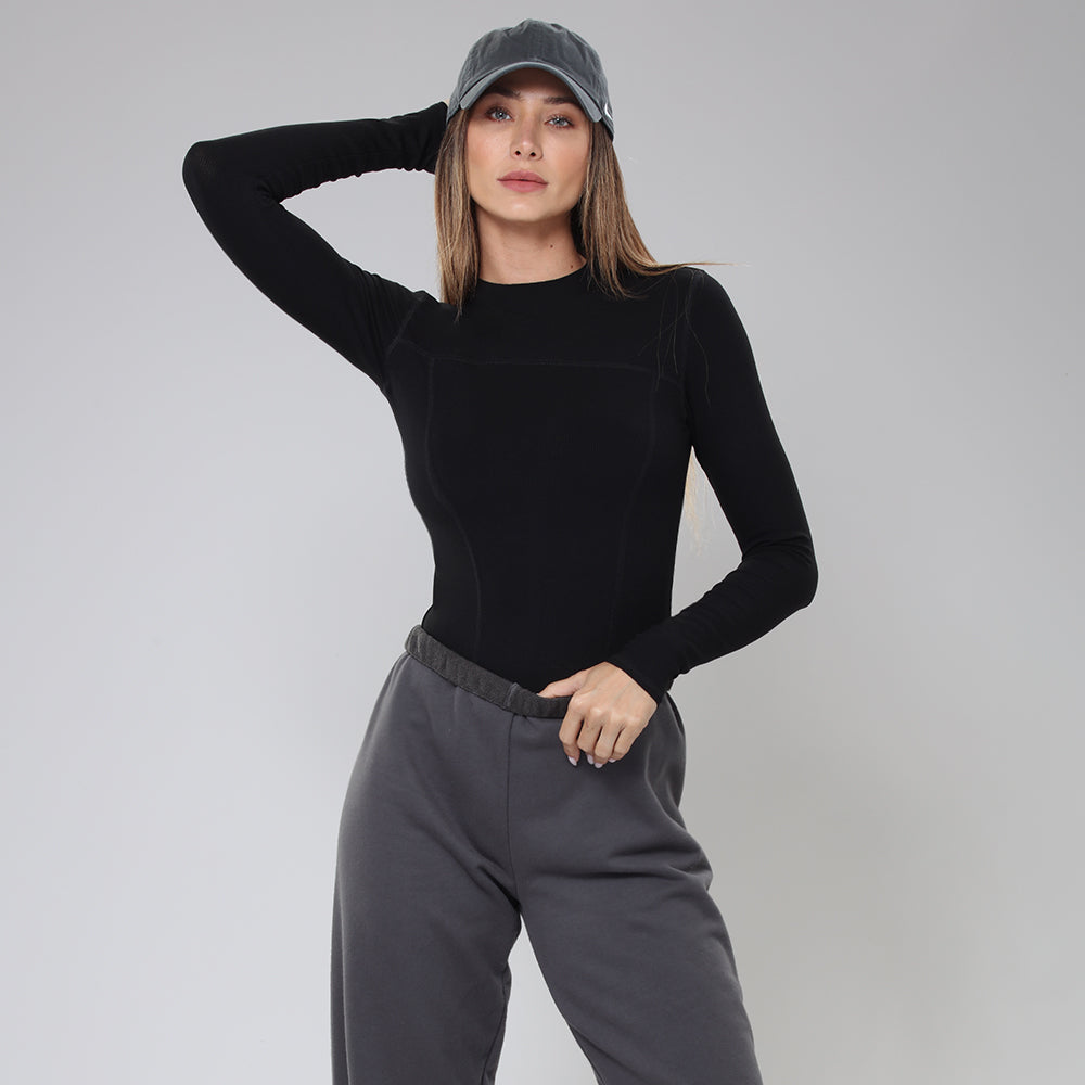 BodyGo LA Long Sleeve Ribbed Top