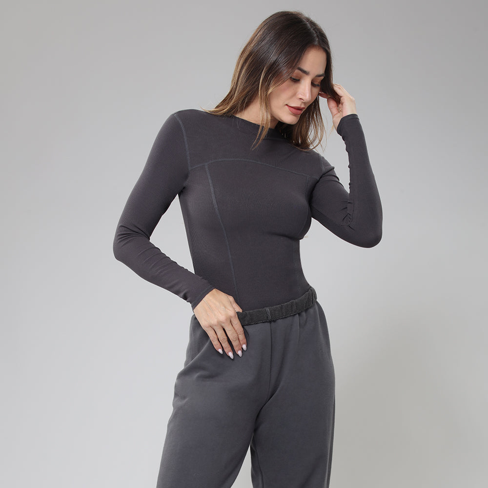 BodyGo LA Long Sleeve Ribbed Top