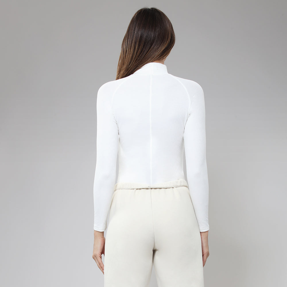 BodyGo LA Long Sleeve Mock Neck Crop Top