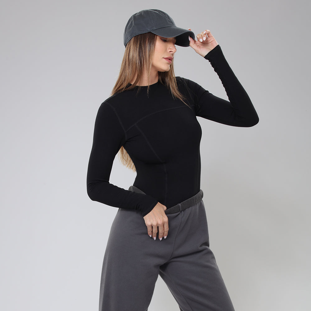 BodyGo LA Long Sleeve Ribbed Top