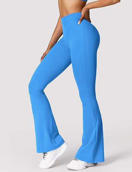 Sculpt & Flare: High-Waisted Ruched Back Leggings