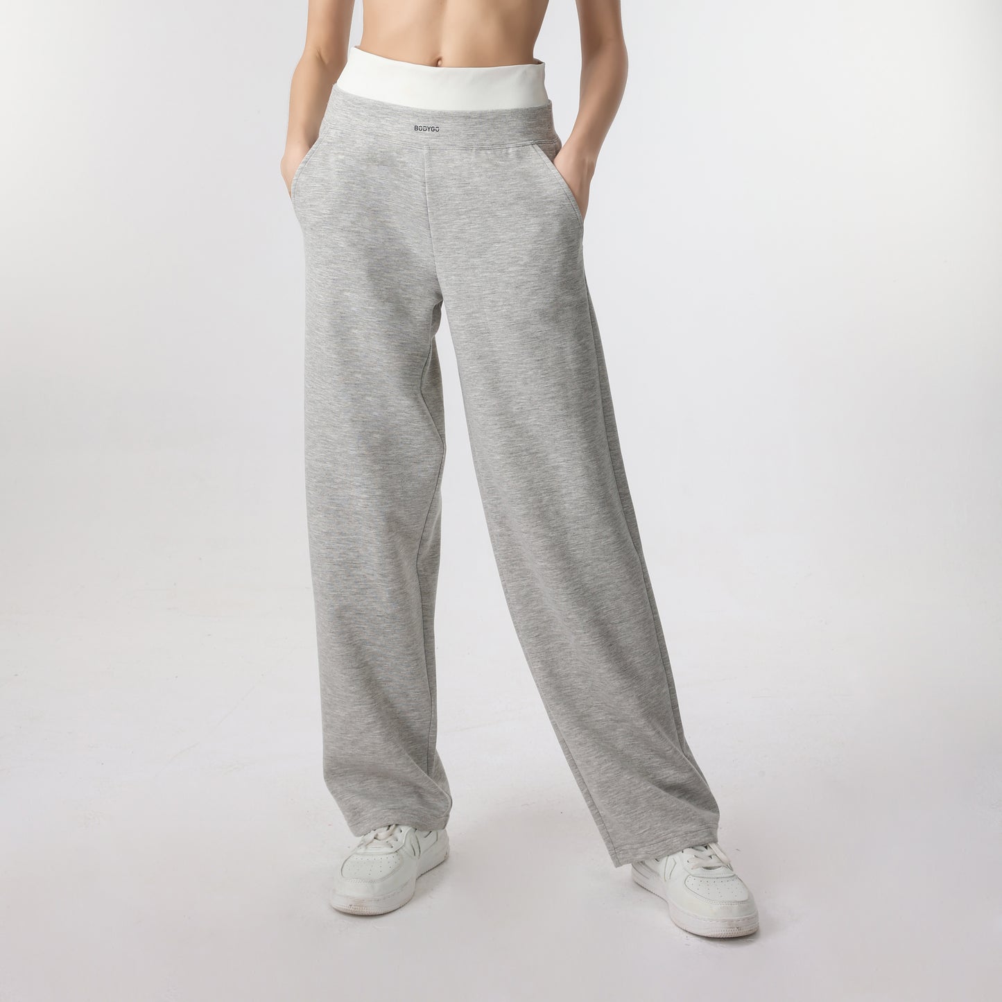 Casual Solid Sweatpants Elastic Waist