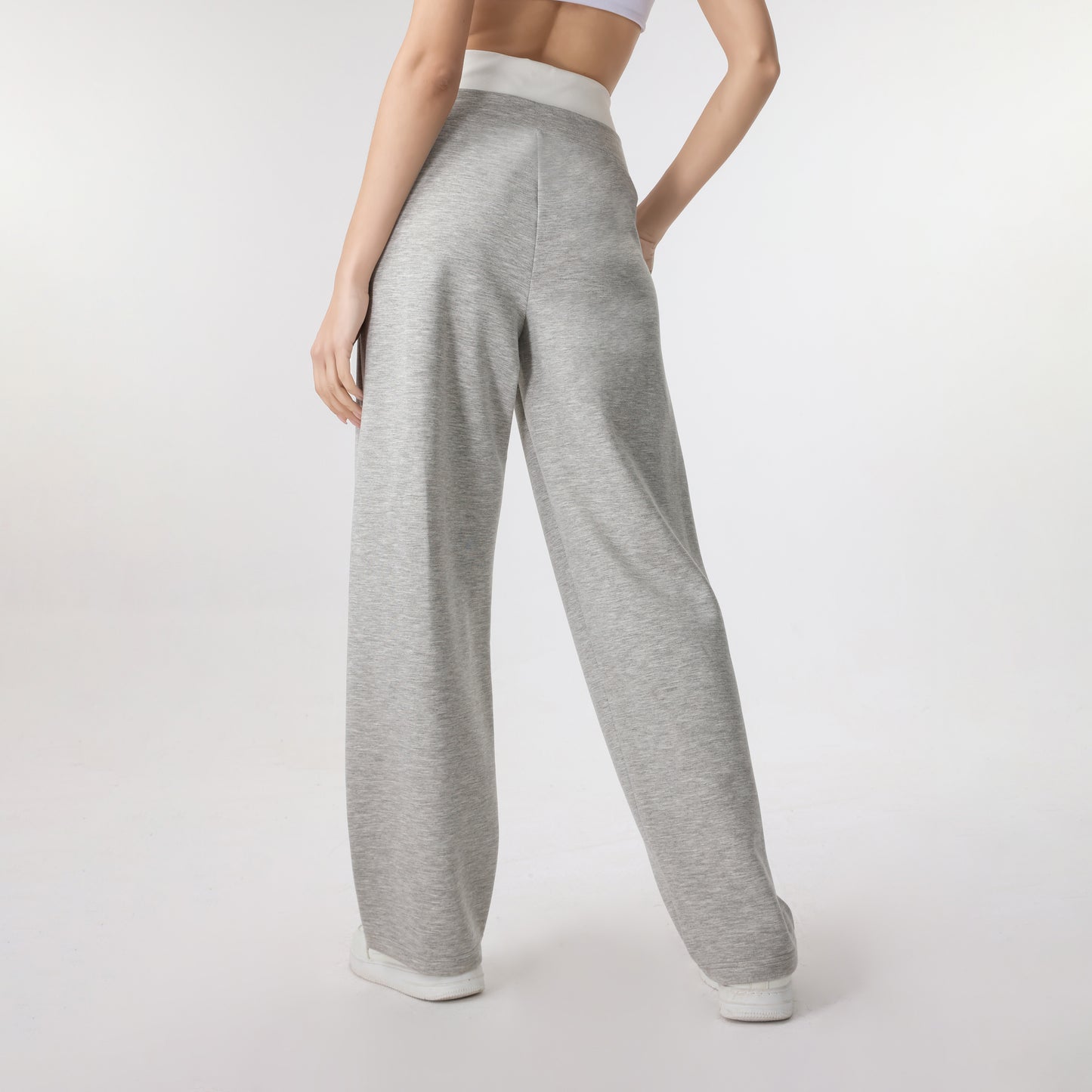 Casual Solid Sweatpants Elastic Waist