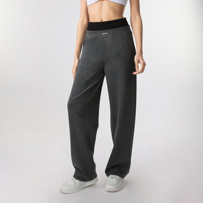 Casual Solid Sweatpants Elastic Waist