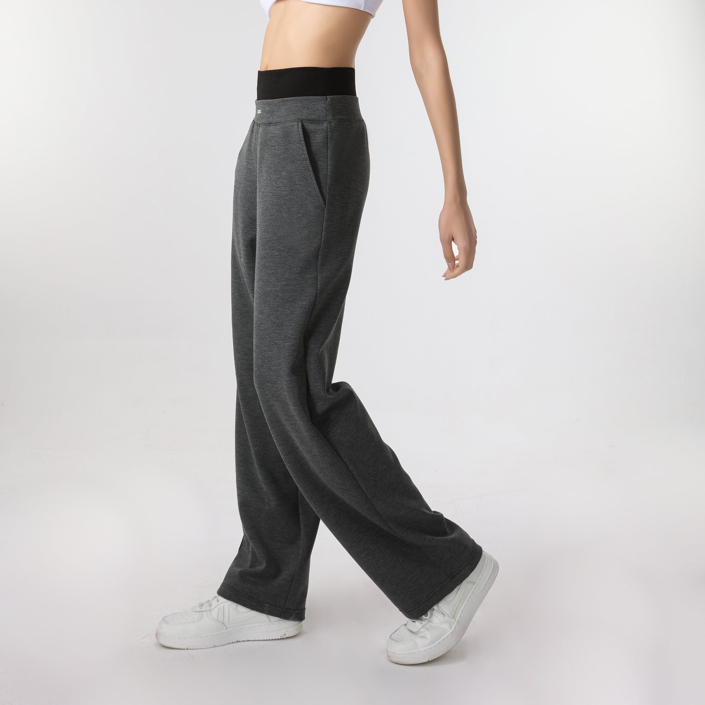 Casual Solid Sweatpants Elastic Waist