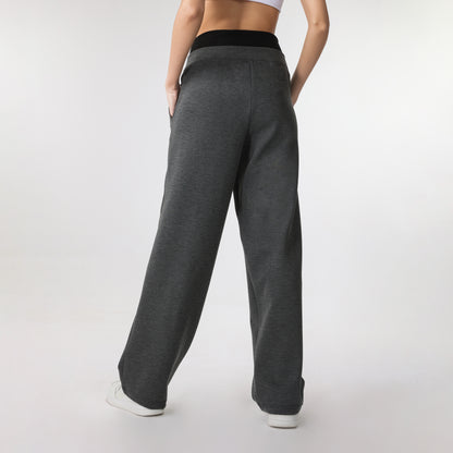 Casual Solid Sweatpants Elastic Waist