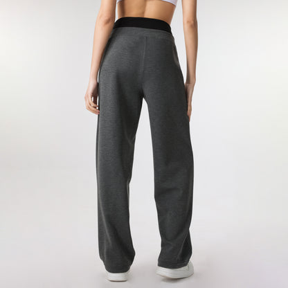 Casual Solid Sweatpants Elastic Waist