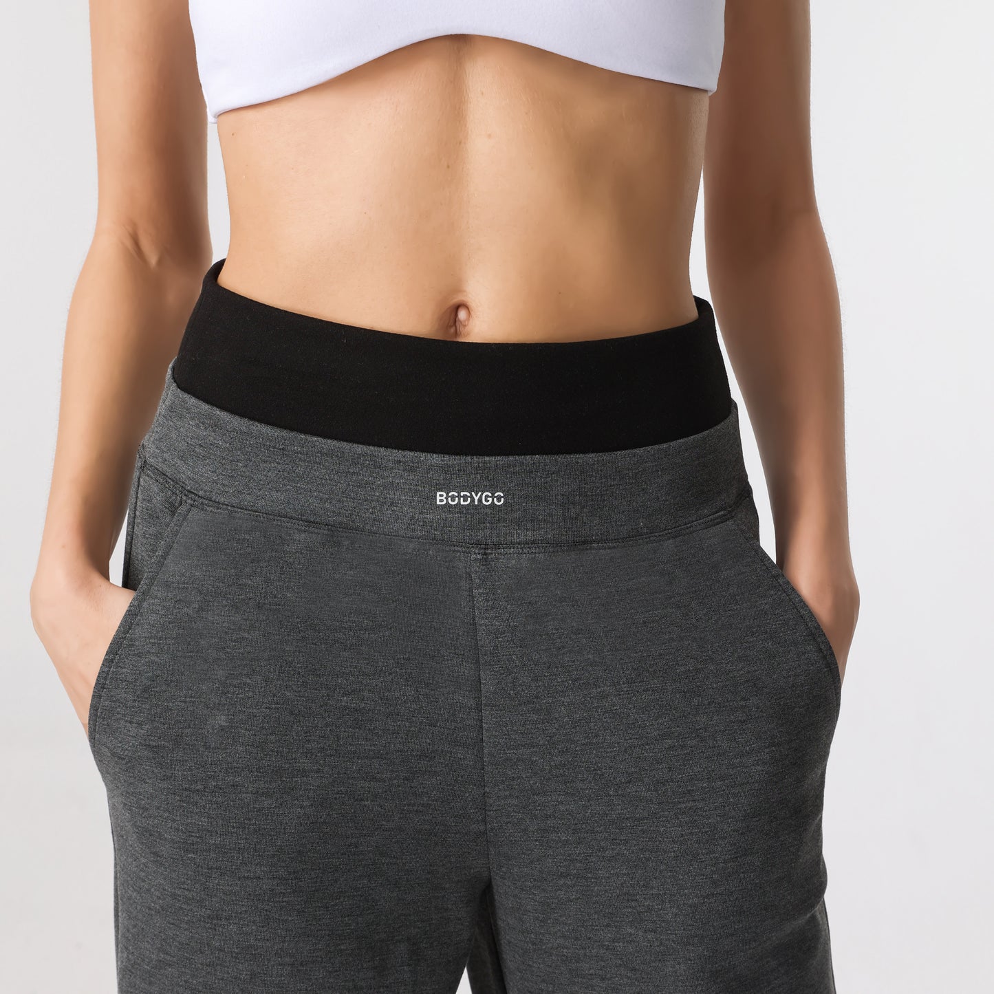 Casual Solid Sweatpants Elastic Waist